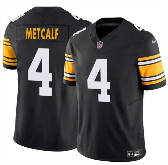 Men & Women & Youth Pittsburgh Steelers #4 DK Metcalf Black 2025 F.U.S.E. Vapor Untouchable Limited Stitched Jersey->pittsburgh steelers->NFL Jersey